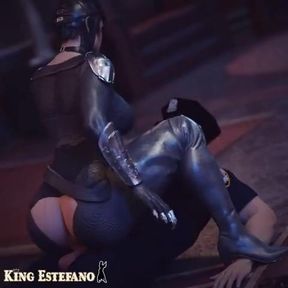 Bubble Butt Cat Woman Rides Policemen