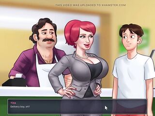 Summertime saga - sucking on jenny's boobs