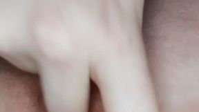 Pup Ghost fingers his tight ass