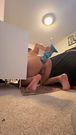 Sissy slut struggles to take 18 inches XXL knot dildo
