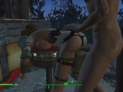 Sex in a cafe on a chair. Girl wanted anal after battle | Fallout 4