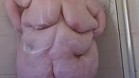 SSBBW BBW SHOWER GODDESS SIDE ON FAT ASS