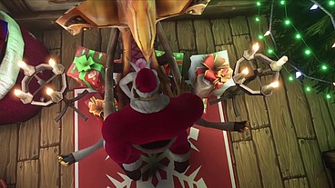 Sexy Demon Girl sit's on Orc Santa's Lap - Warcraft Parody