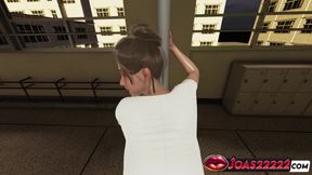 Miwa POV Doggystyle 3D Hentai - Big Ass Fuck, Tied Hands and Spooning Anal Creampie Uncensored Animation