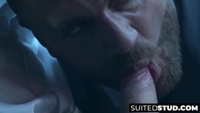 Emir Boscatto deepthroats Kayden Gray’s cock before riding