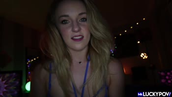 Kate Kennedy's Petite Perfection: Oily Footjob & Sizzling Blowjob POV