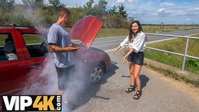 Rough riding beauties devour massive dicks in filthy bike sex with George & Helina