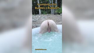 Hottub flashing bum and scrotum