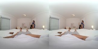 Fucking my trans roommate and her girlfriend - tgirl threesome