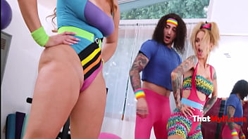 Fitness Loving Housewife&#039_s Have A Threesome With The One Guy At Their Gym | ThatMylf