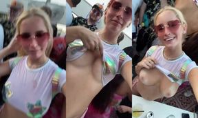 Boobs Bouncing Tits Busty Festival Nipples Petite Tanlines Tits Porn GIF by madisonmoores