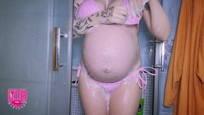 Shower Time - 9 Months Pregnant