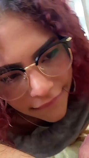 She Had a Dream of Giving Sloppy Blowjob to Me - Sexy Redhead Shows Hot and Hardcore Blowjob and Deepthroat in POV