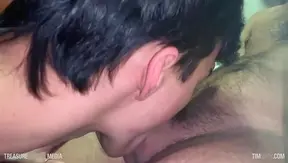Tim Sucks Deep and Hard in Horny Oral Encounter with Treasure Island Twink