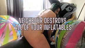 4K - Neighbour Destroys All Your Inflatables (Part 1)