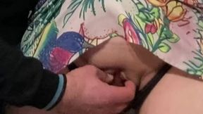 Real Stranger Rubbing Perfect Pink Pussy in Subway