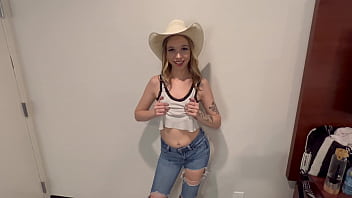 Buckle Bunny Breezy Bri gets fucked by Lucky Cowboy after Rodeo and gets Bred