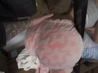 stepsister gets banged in the booty during the time that that babe's stuck in the closet