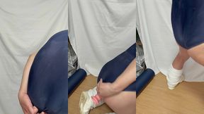クラスの男子に小便やザーメンをぶっかけられた匂う肉便器スクール水着を着て極太アナルディルド調教