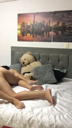 Wet and delicious meeting of two friends, they eat each other's pussy and fuck in scissoring pose