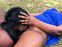 African pussy eating lesbians outdoors