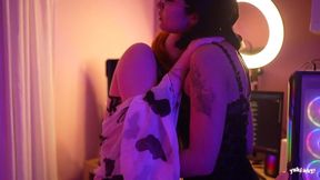 Tattooed Redhead Ass Destroyed Strapon Cuckold Gush Ruin