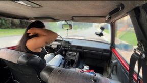 I just took the highway driving the old car! I want your dick hard watching this