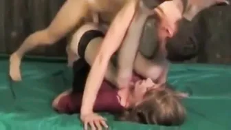 Crossdressing amateur pays rent with bareback anal