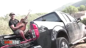 Big tit babe Ava Marteens gets nailed in the back of a pickup truck