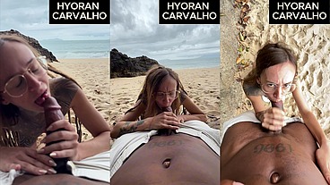 Novata travessa '' Luna Vitali '' fudeu com BBC na praia deserta - PARTE 2