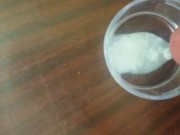 Cum in a cup