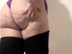 Pink labia close up of naive brunette