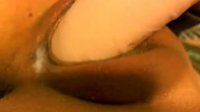 Incredible shaved pussy of a hot tanned bitch on webcam
