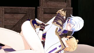 Genshin Influence - Ayato x Thoma - Homo Virgins Very first Time Cartoon