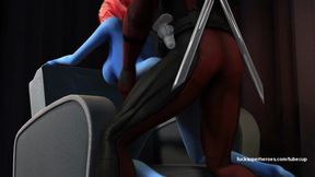 Deadpool and Mystic - Blue Slut