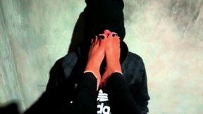 The first foot licking video of my passion | Mistress Eli