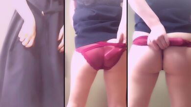 Chubby Japanese gal squats and gouges her clit with a vibe while moaning loud