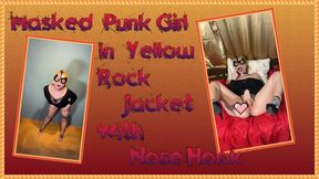 Alt Girl In Yellow Rocker Jacket With Nose Hook Pussy Play And POV Blow jo