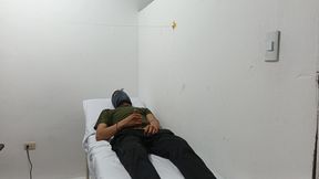 Perverted Doctor Masturbates Cock in the Office