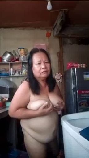 Ugly horny granny dancing naked on cam