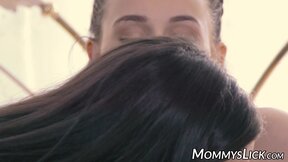 Stepmum gives teenie a lecture in lesbian sex