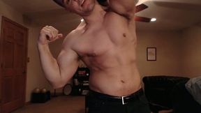 Sexy Muscle Stud Max Flexes for Customer