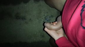 So Horny That I Cum Almost Immediately Just with Semi Hard Cock Backyard