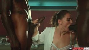 Two black men arranged a hardcore group sex session for a journalist.