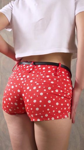 Thrilling moment from &quot;Hot Teen Asian Teasing Visible Panty Line In Very Tight Shorts&quot;