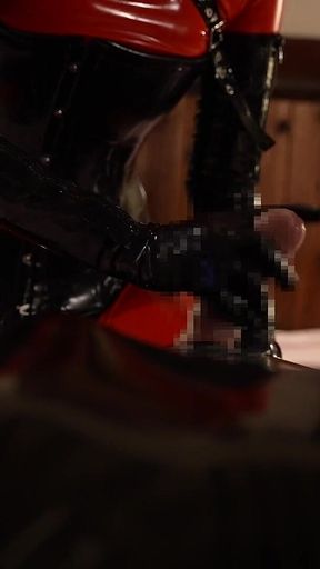 Sex in a Red Latex Catsits!