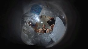 VR360's perspective of putting things into garbage bags