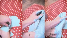 trans girl get a little messy with some fresh paint