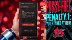 Pussy-Free Penalty Clip: You Stared At Her!