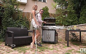Blonde milfs Florane Russell and Paulina Soul take turns getting ass fucked